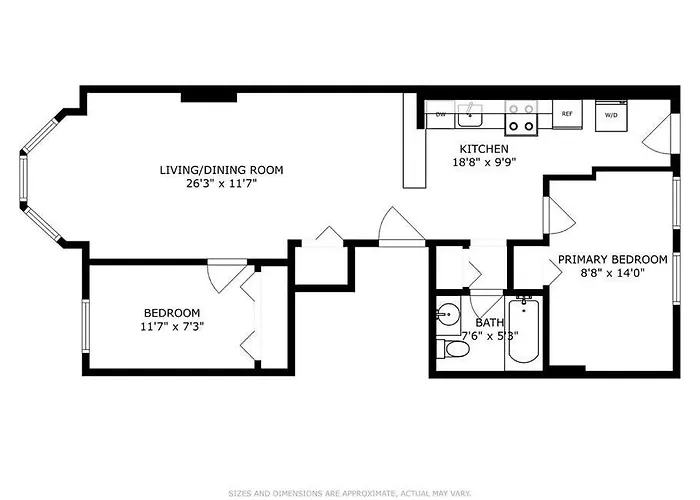 Апартаменты River North Deltee Чикаго